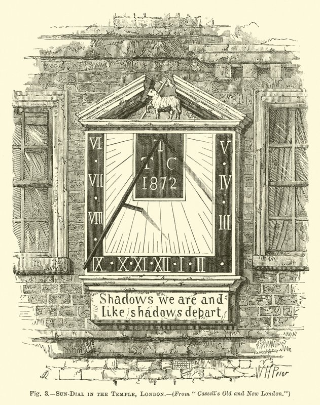Sun-Dial in the Temple, London by English School