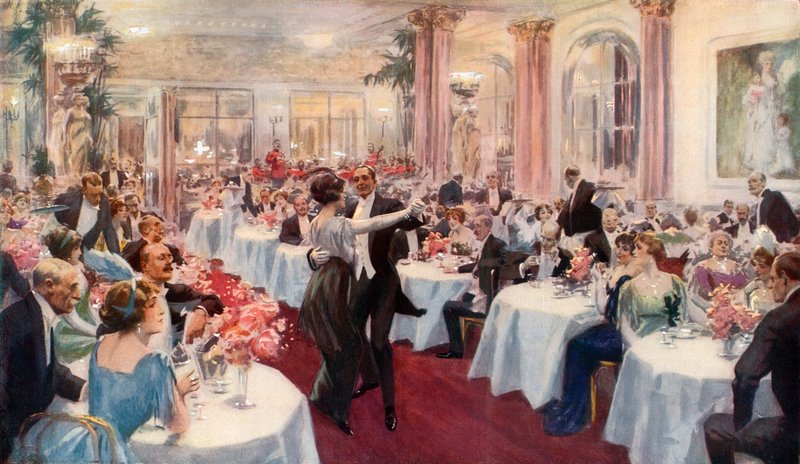 Supper Scene at the Savoy by English School