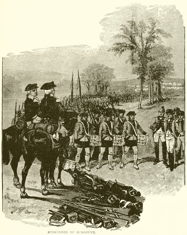 Surrender of Burgoyne by English School