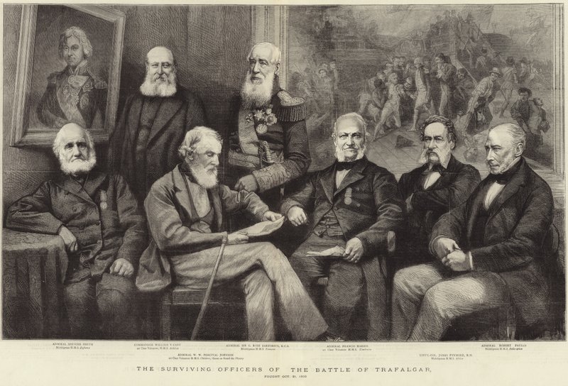 Surviving Officers of the Battle of Trafalgar by English School