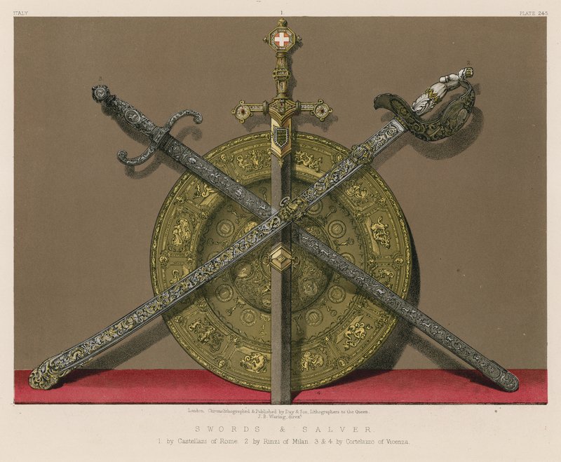 Swords and Salver by English School