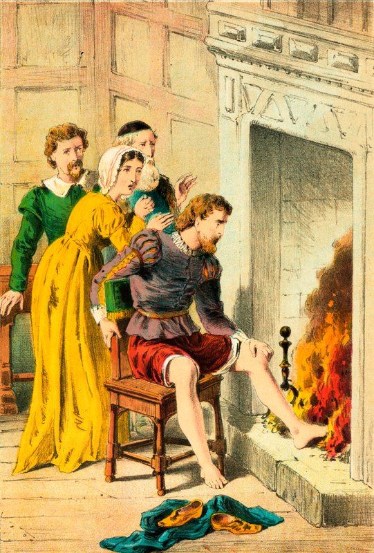 Tankerville Burning His Foot by English School