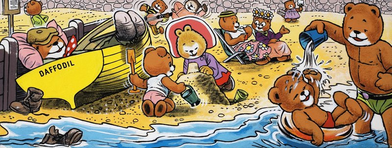 Teddy Bears on the Beach by English School