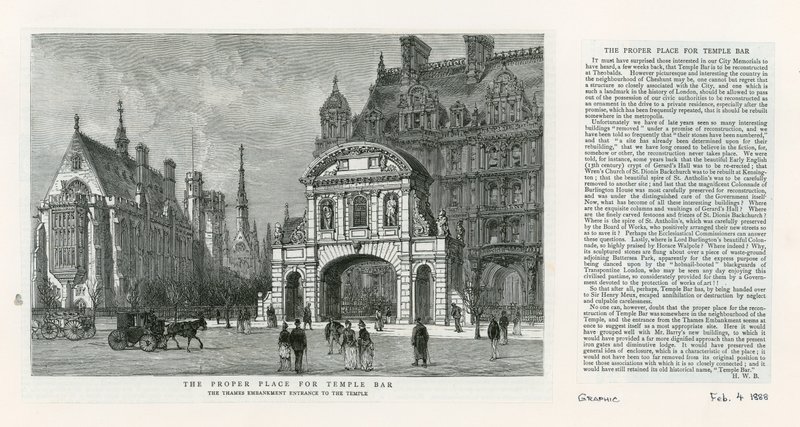 Temple Bar, London. The proper place by English School
