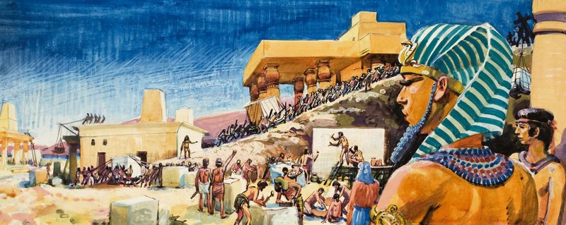 Temple Construction in Egypt by English School