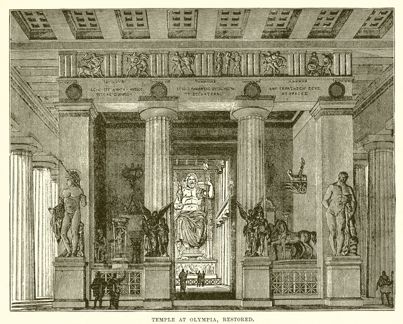 Temple at Olympia by English School