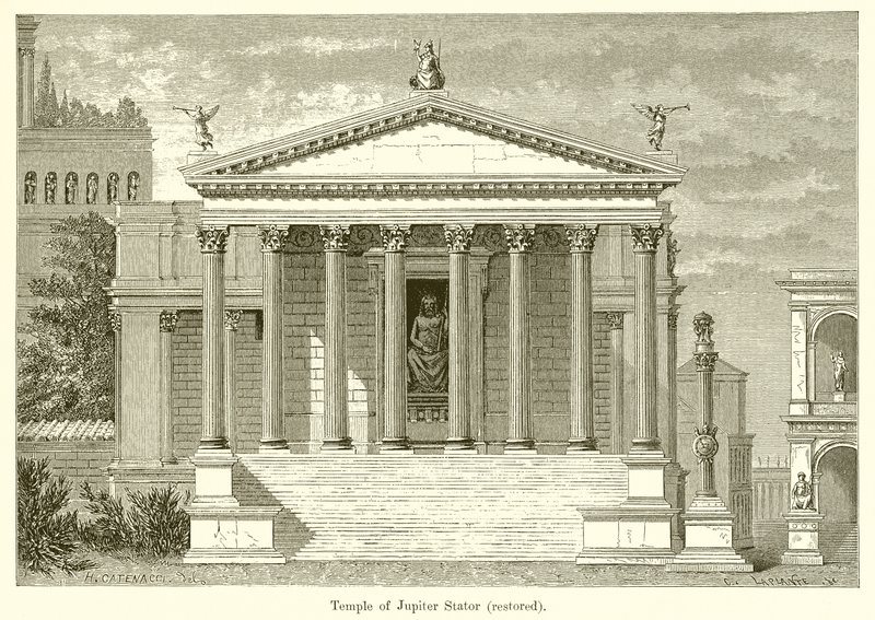 Temple of Jupiter Stator (Restored) by English School