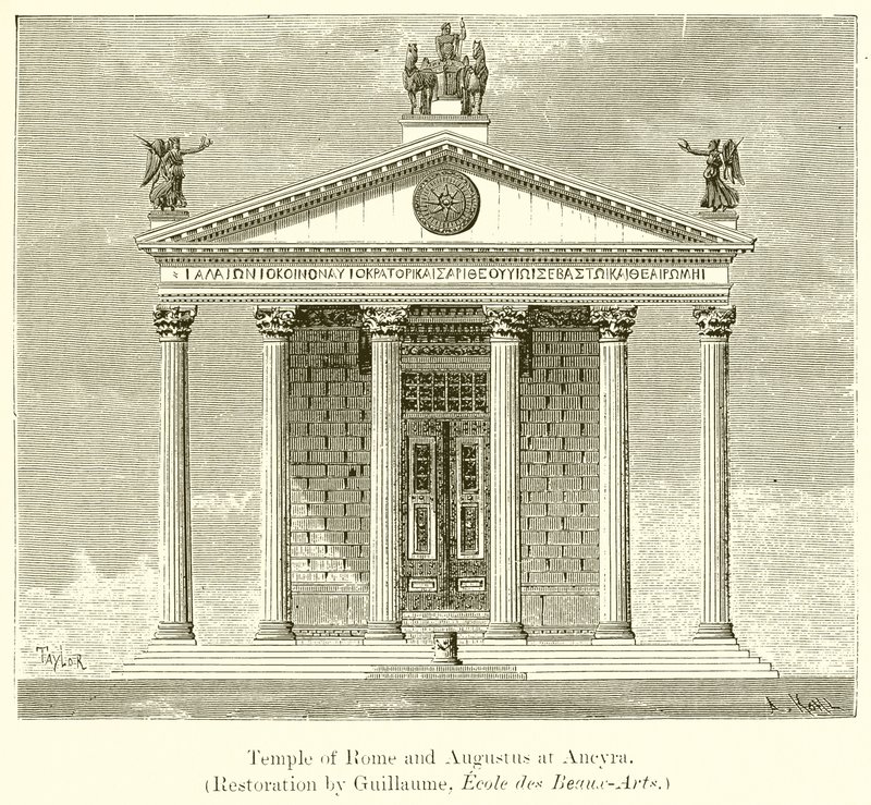 Temple of Rome and Augustus at Ancyra by English School