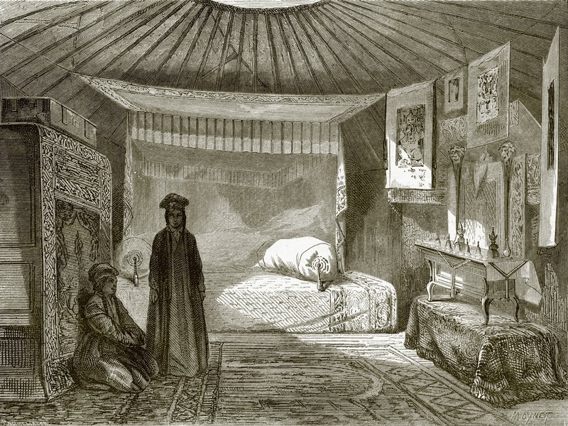 Tent of a Kalmuk Princess by English School
