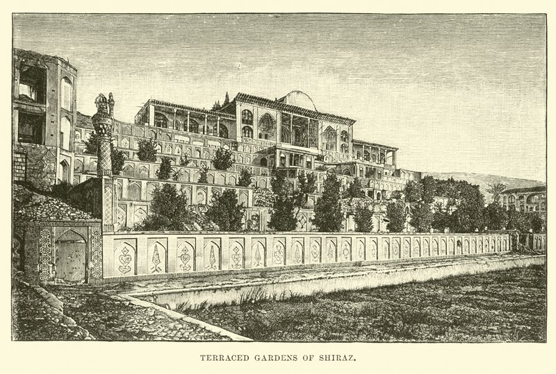 Terraced Gardens of Shiraz by English School