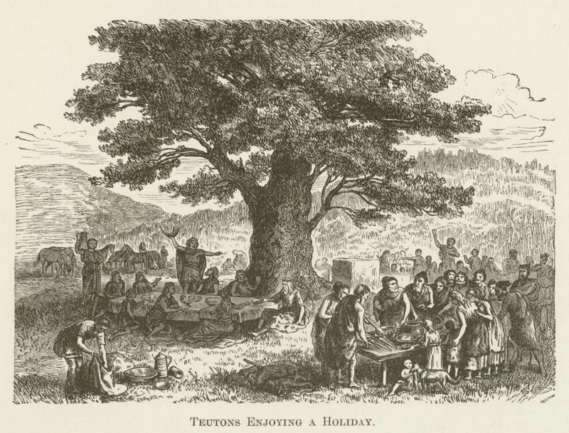 Teutons Enjoying a Holiday by English School