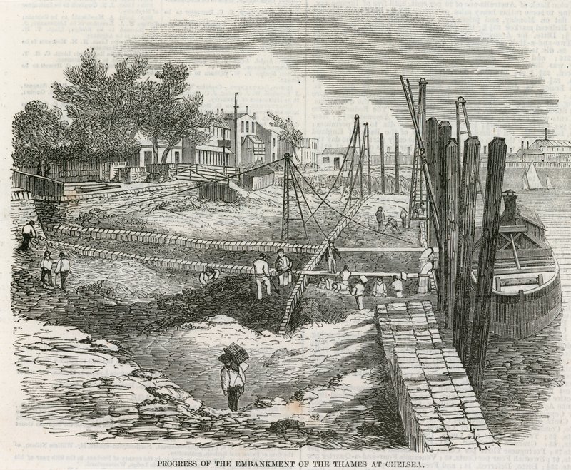Thames Embankment at Chelsea by English School