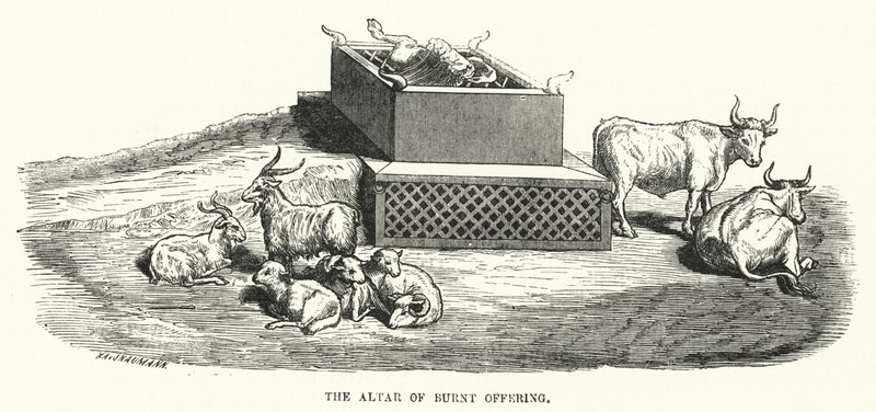 The Altar of Burnt Offering by English School