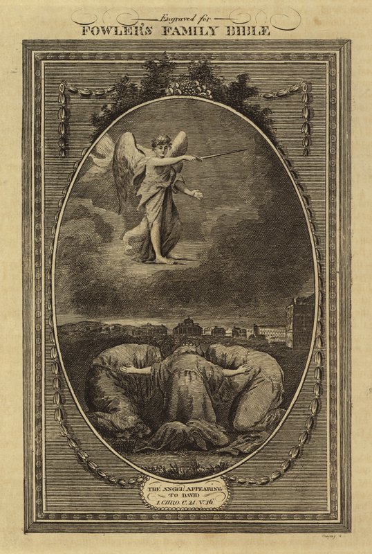 The Angel Appearing to David by English School