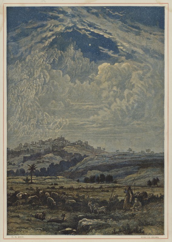 The Annunciation to the Shepherds by English School