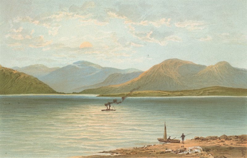The Ardgower Mountains from Ballachulish by English School