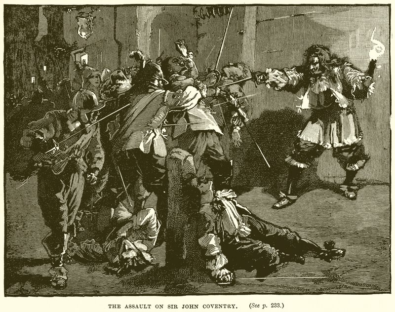 The Assault on Sir John Coventry by English School