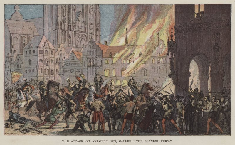 The Attack on Antwerp by English School