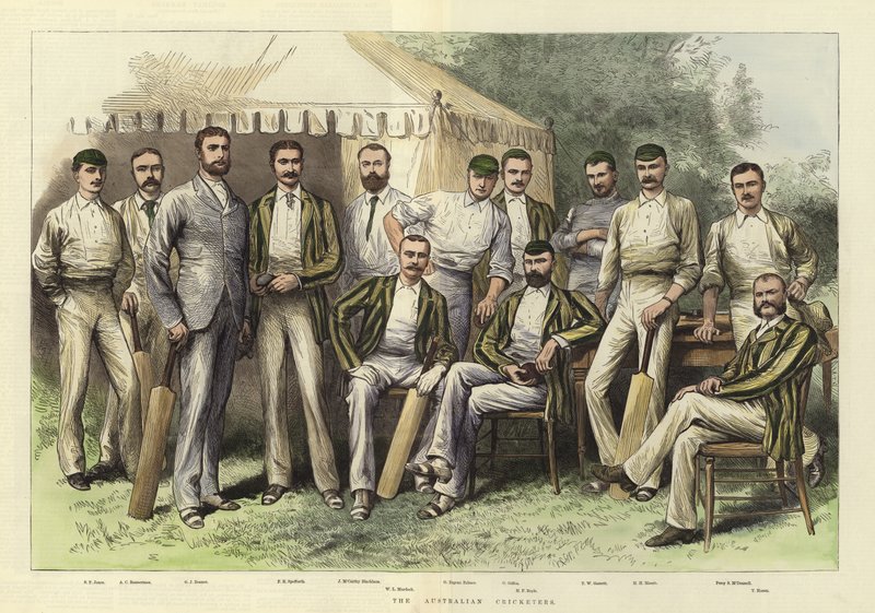 The Australian Cricketers by English School