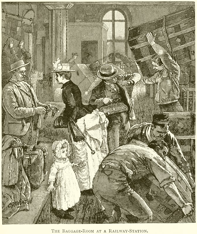 The Baggage-Room at a Railway Station by English School