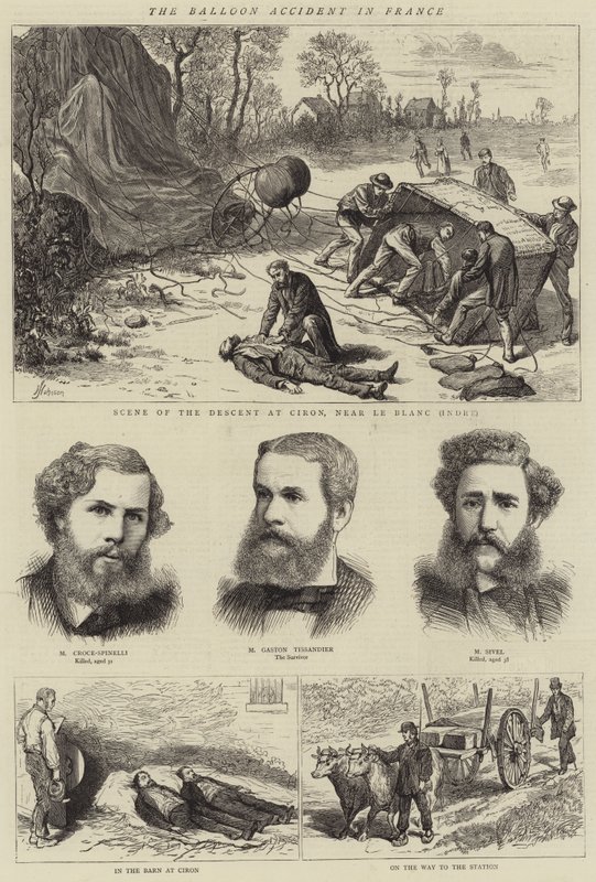 The Balloon Accident in France by English School