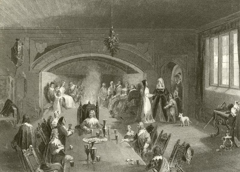 The Barons Hall at Christmas by English School