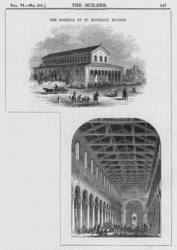 The Basilica of St Boniface, Munich by English School