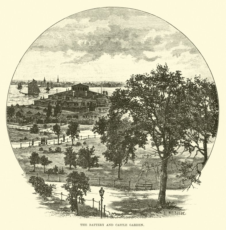 The Battery and Castle Garden by English School