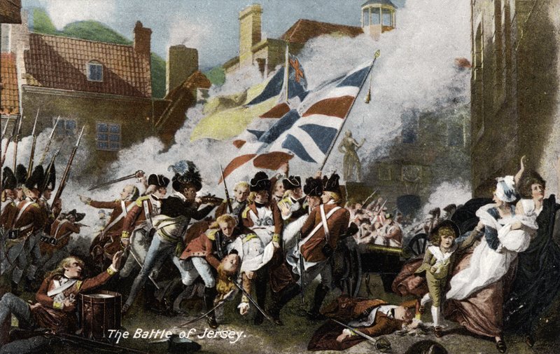 The Battle of Jersey by English School