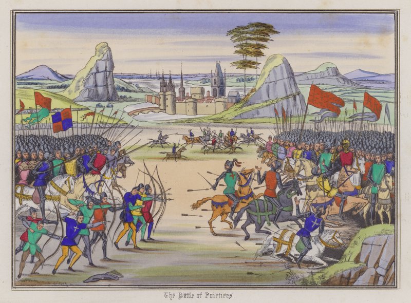 The Battle of Poitiers by English School