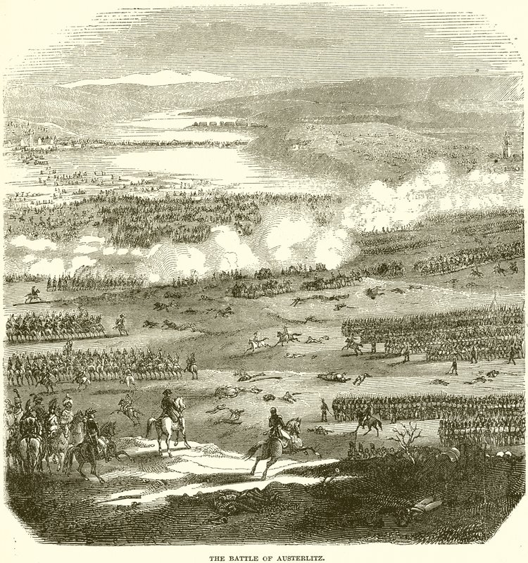 The Battle of Austerlitz by English School