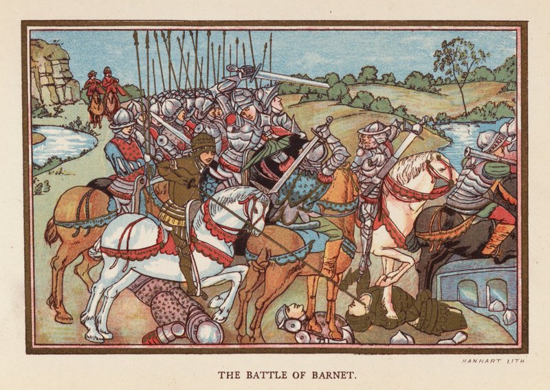 The Battle of Barnet by English School