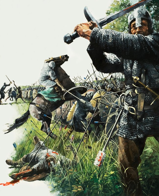 The Battle of Hastings by English School
