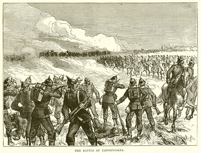 The Battle of Langensalza by English School