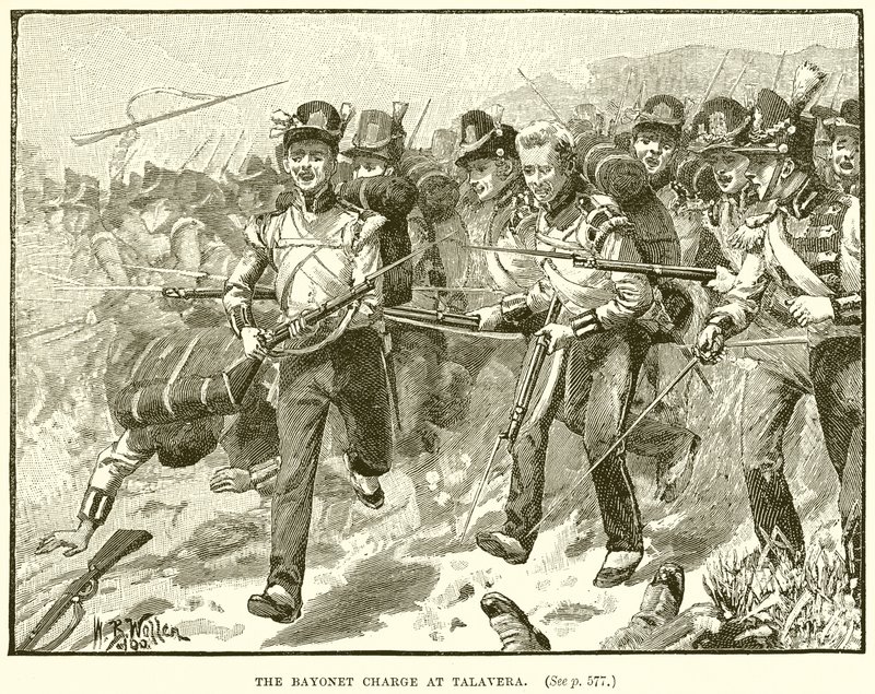 The Bayonet Charge at Talavera by English School