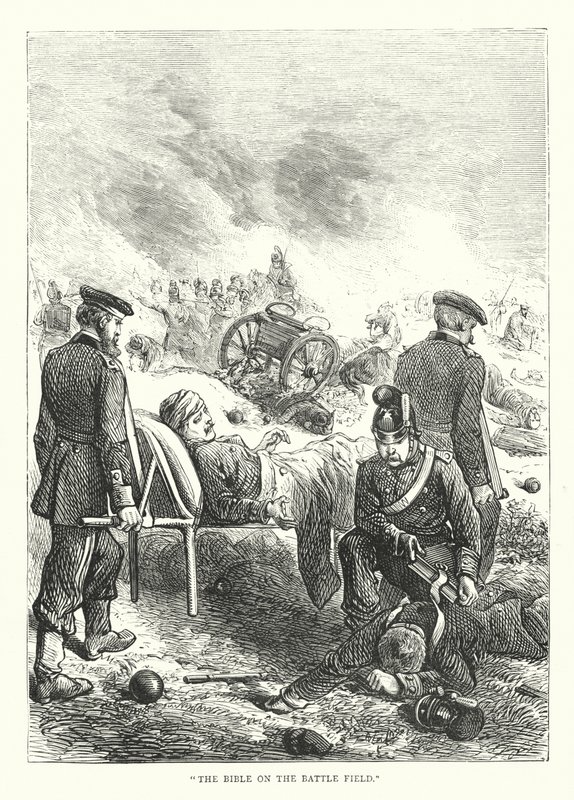 The Bible on the Battlefield by English School