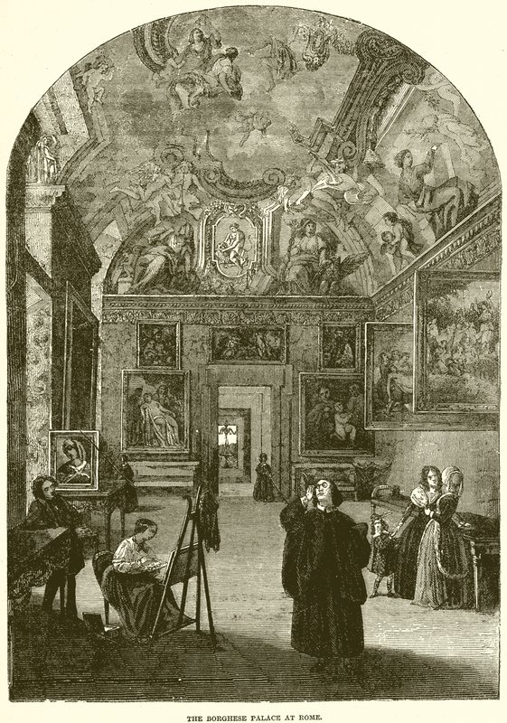 The Borghese Palace at Rome by English School