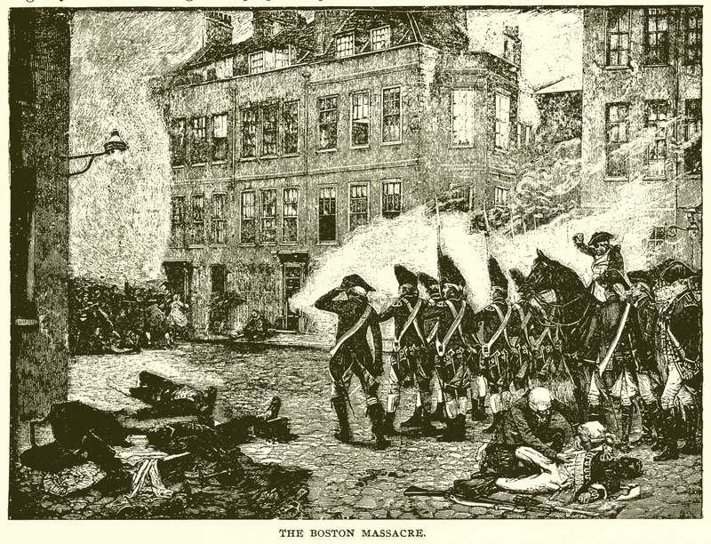 The Boston Massacre by English School