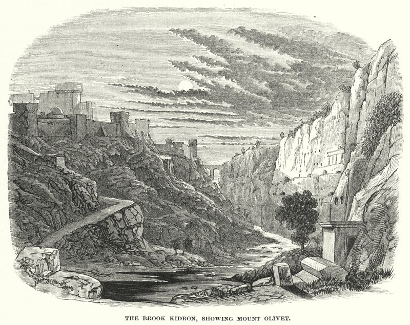 The Brook Kidron, Showing Mount Olivet by English School