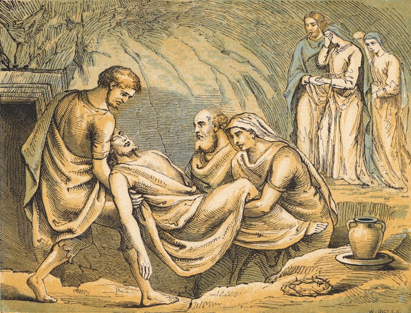 The Burial of Jesus by English School