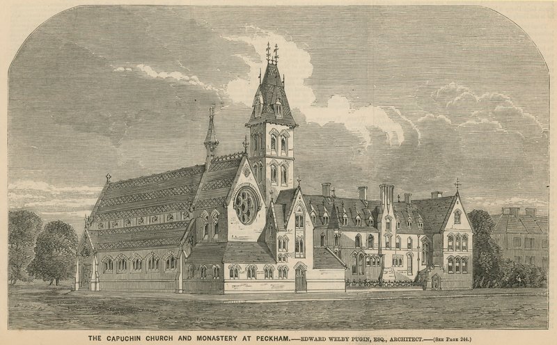 The Capuchin Church and Monastery at Peckham by English School