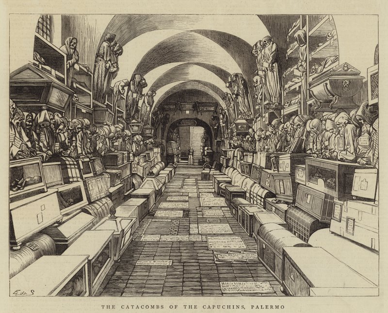 The Catacombs of the Capuchins, Palermo by English School