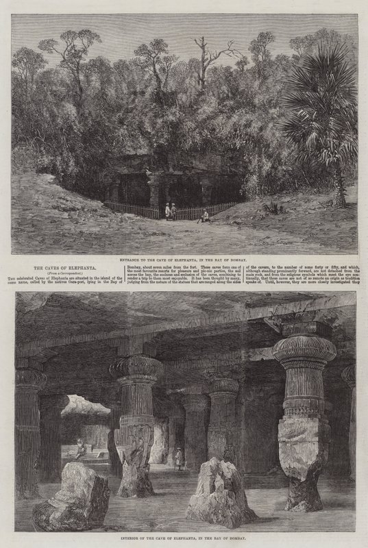 The Caves of Elephanta by English School