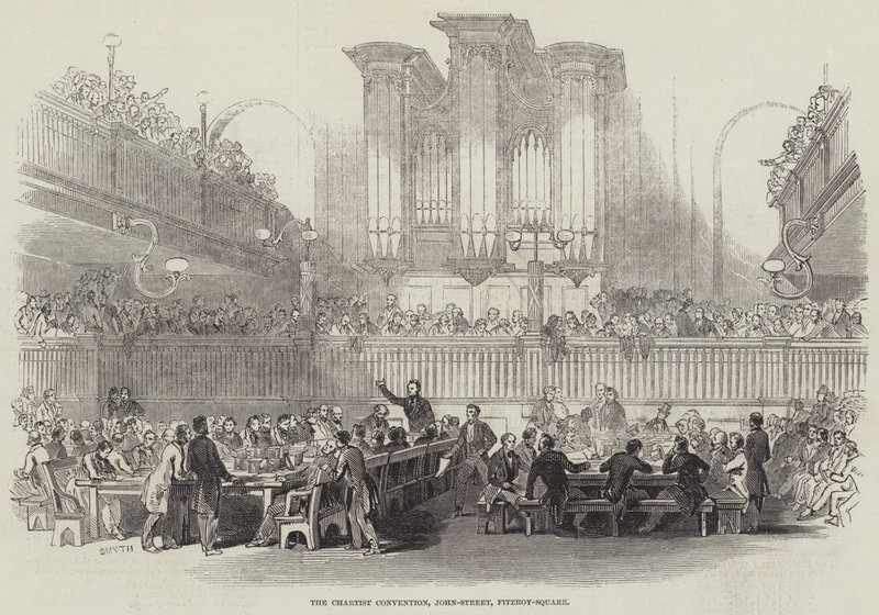 The Chartist Convention, John-Street, Fitzroy-Square by English School