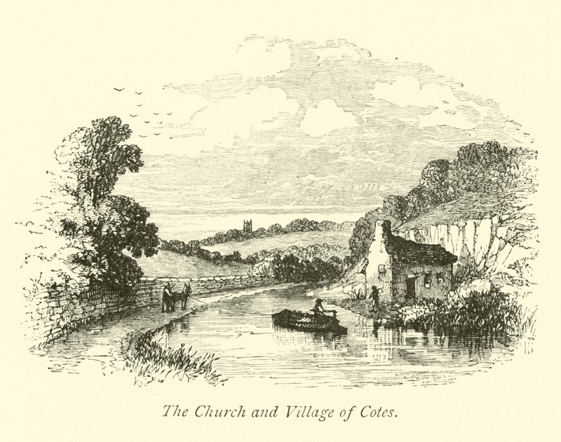 The Church and Village of Cotes by English School