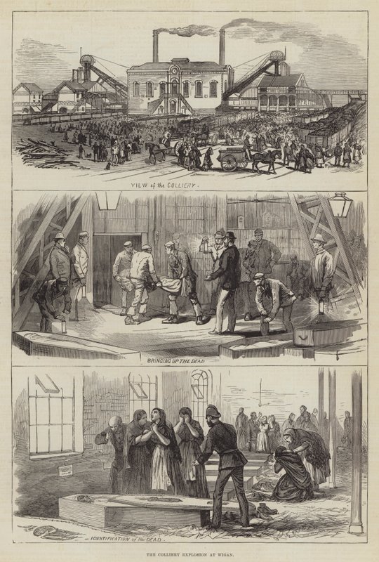 The Colliery Explosion at Wigan by English School