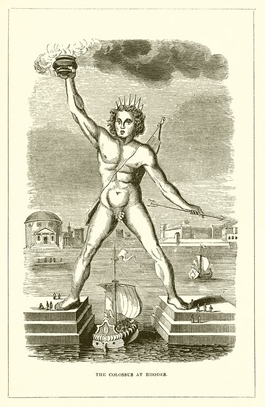The Colossus at Rhodes by English School