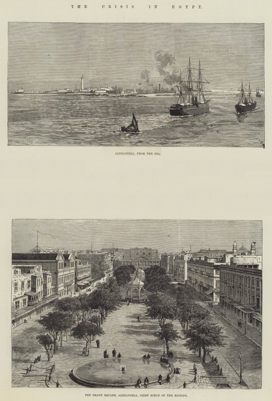 The Crisis in Egypt (engraving) by English School
