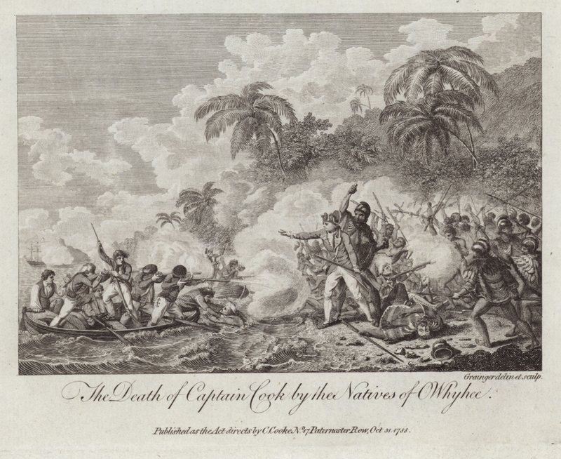 The Death of Captain Cook by English School