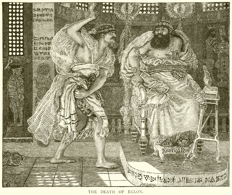 The Death of Eglon by English School